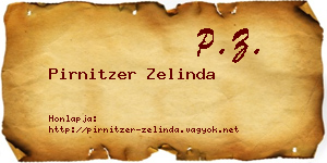 Pirnitzer Zelinda névjegykártya